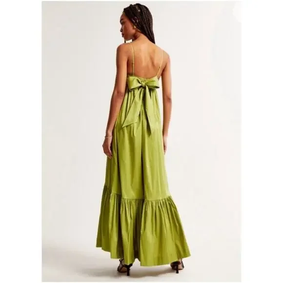 Abercrombie & Fitch Drama Bow-back taffeta gown women's size large brand new! - Picture 2 of 9